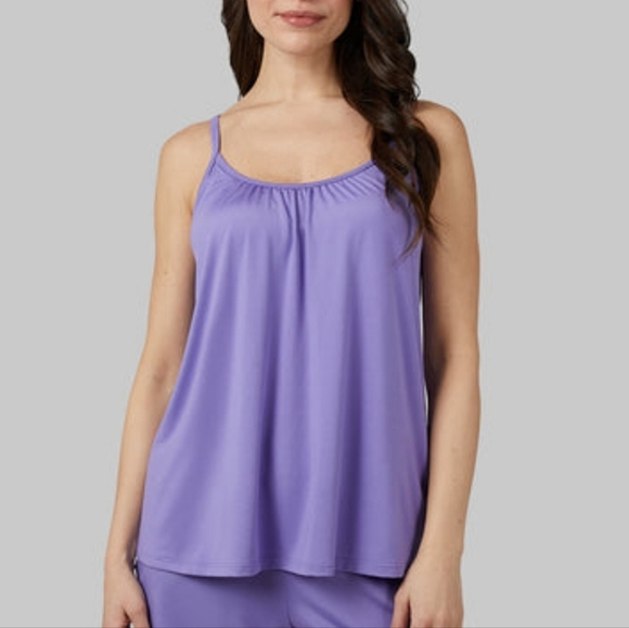 32 Degrees WOMEN'S COOL FLOWY BRA CAMI. Color aster purple. Size Medium. New.9 - Picture 1 of 10